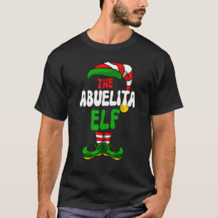 Abuelita Elf Pajama Matching Group Christmas Holid T-Shirt