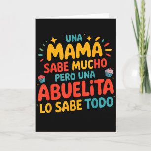 Abuelita Sabe Todo Dia De La Madre Spanish Grandmo Card