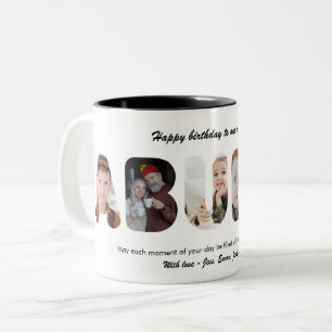 Abuelo Custom Photo Collage Personalised Grandpa Two-Tone Coffee Mug