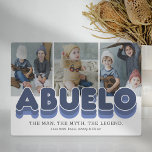 Abuelo Man Myth Legend Photo Plaque<br><div class="desc">Cute grandfather photo plaque featuring 3 family pictures for you to replace with your own,  the title "abuelo",  a personalised saying that reads "the man,  the myth,  the legend",  and the grandkids names.</div>