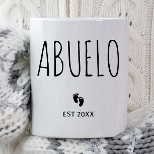 Abuelo New Grandparents Spanish Grandma Est 2025 Coffee Mug