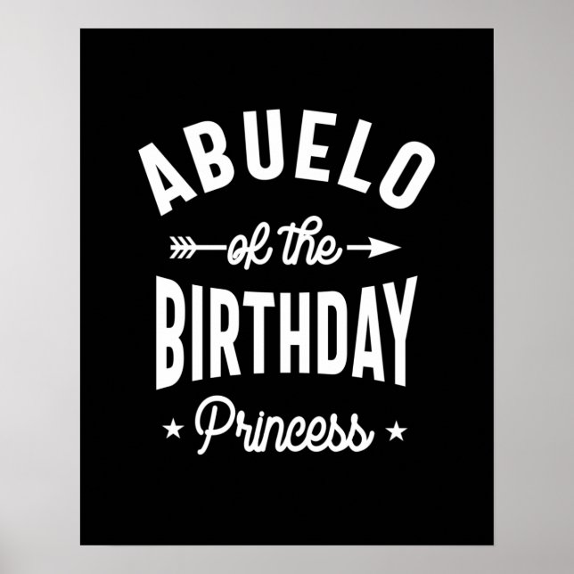 Abuelo Of The Birthday Princess Poster (Front)