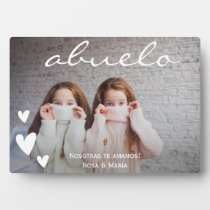Abuelo We Love You Personalised Photo Plaque