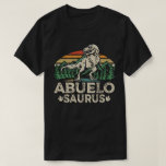 Abuelosaurus Dinosaur Grandpa Saurus Father's Day T-Shirt<br><div class="desc">Get this funny saying outfit for your special proud grandpa from granddaughter, grandson, grandchildren, on father's day or christmas, grandparents day, or any other Occasion. show how much grandad is loved and appreciated. A retro and vintage design to show your granddad that he's the coolest and world's best grandfather in...</div>