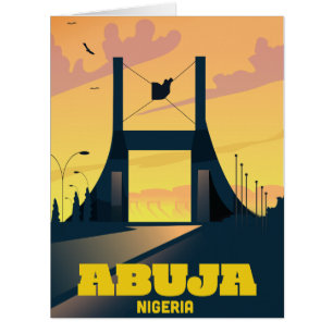 Abuja Nigeria City Gate Vintage travel poster