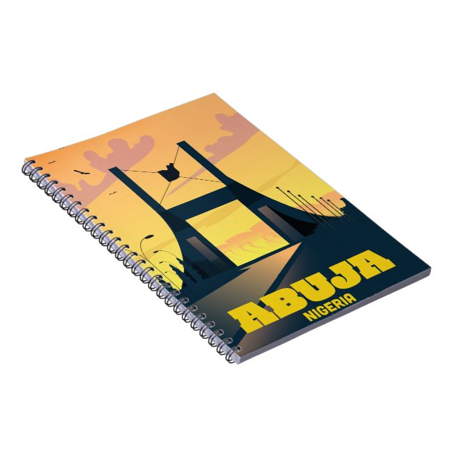 Abuja Nigeria City Gate Vintage travel poster Notebook (Right Side)