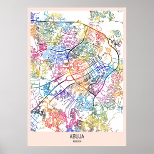 Abuja Nigeria City Map Poster