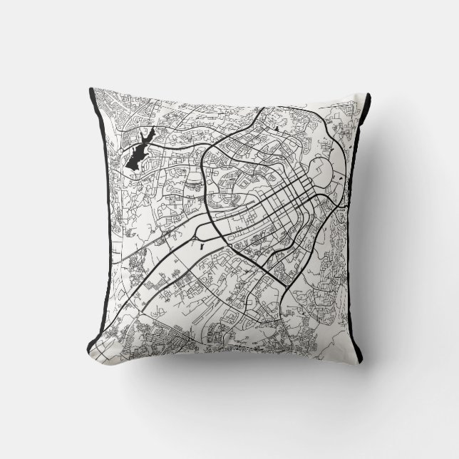 Abuja Nigeria Map Cushion (Front)