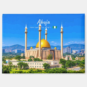Abuja, Nigeria - National Mosque Golden Dome Magnet