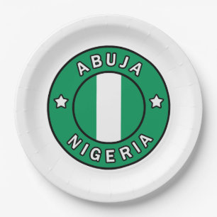 Abuja Nigeria Paper Plate