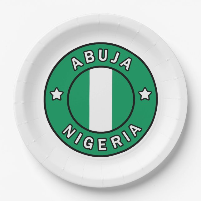 Abuja Nigeria Paper Plate (Front)