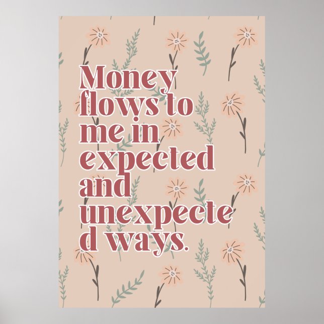 Abundance Affirmation Poster  (Front)