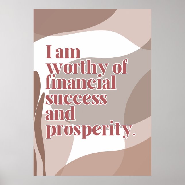 Abundance Affirmation Poster  (Front)