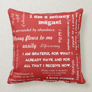 Abundance Affirmation Throw cusion Cushion