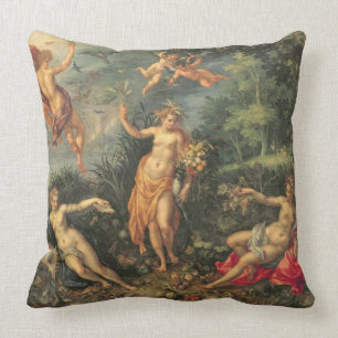 Abundance and the Four Elements, c.1606 (oil on co Cushion