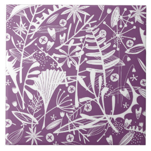 Abundance Botanical Berry Ceramic Tile