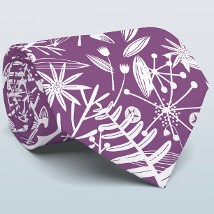 Abundance Botanical Berry Silhouette Tie