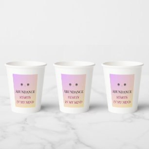 Abundance Mindset – Flowers of Abundance Paper Cups