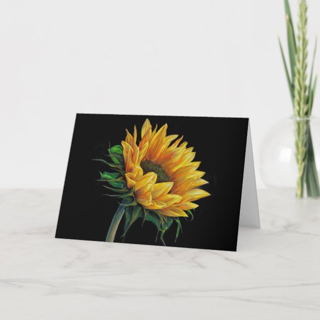**ABUNDANCE OF SUNFLOWERS** BIRTHDAY CARD (Front)