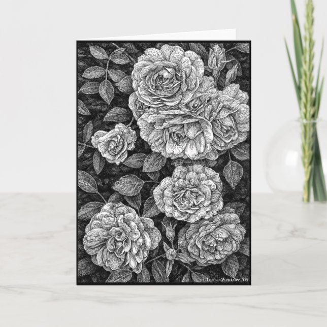 Abundance Pen Drawing Greeting Card (Front)