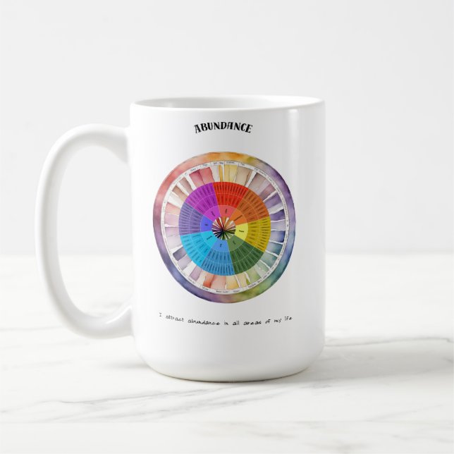 Abundance Positive Affirmation Card Coffee Mug (Left)