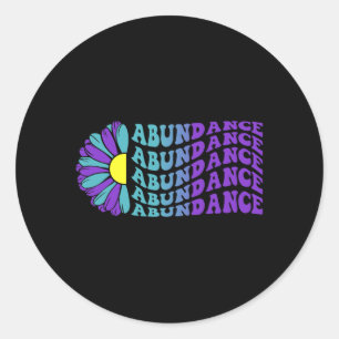 Abundance Prevention Awareness Suower Classic Round Sticker