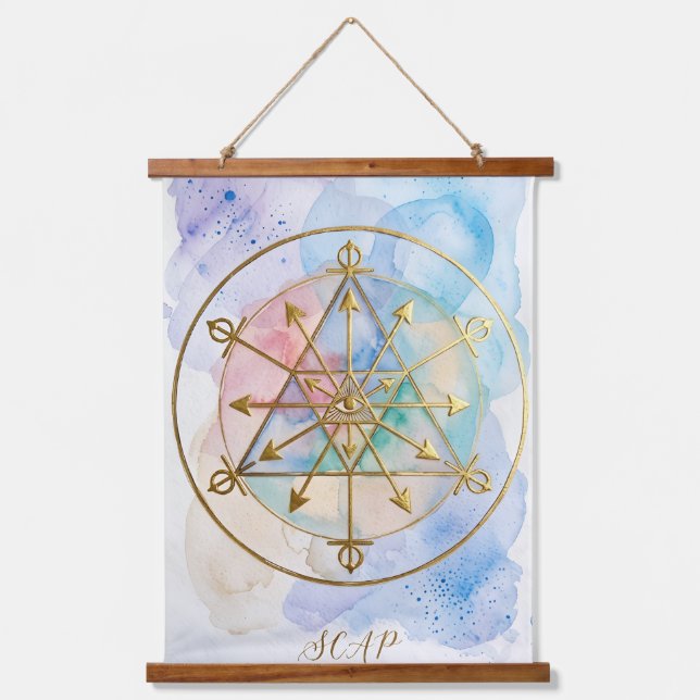 Abundance Radionic Symbol Art Hanging Tapestry (Front)