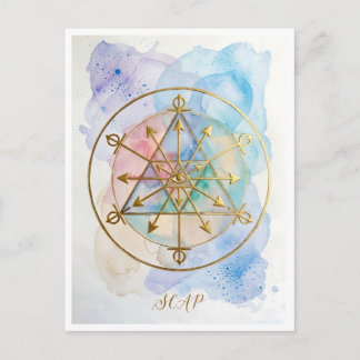 Abundance Radionic Symbol Art Postcard