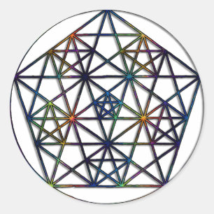 Abundance Sacred Geometry Fractal of Life Classic Round Sticker