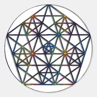 Abundance Sacred Geometry Fractal of Life Classic Round Sticker