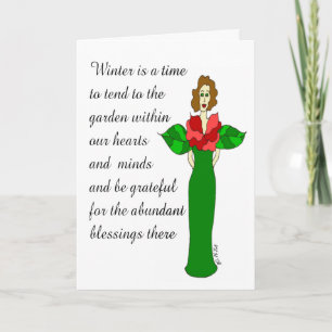 Abundant Blessings "Winter Rose" Holiday Card