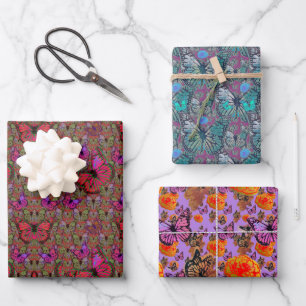 Abundant Butterflies Wrapping Paper Sheet