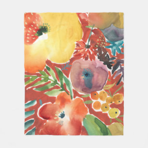 Abundant Florals III Fleece Blanket