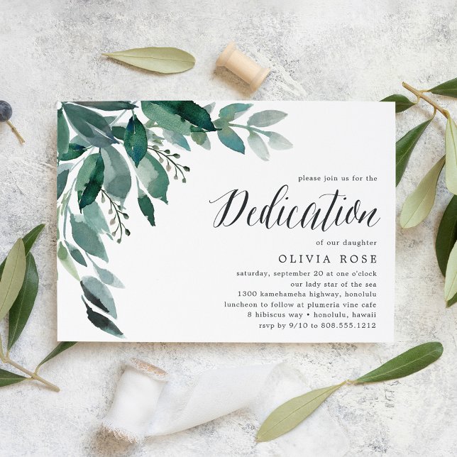 Abundant Foliage | Baby Dedication Invitation (Creator Uploaded)