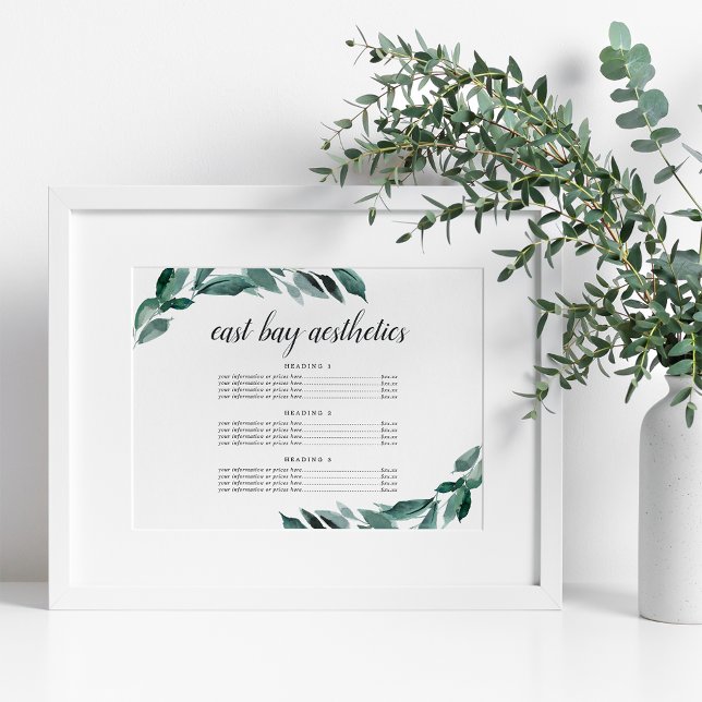 Abundant Foliage Business Services or Pricing Sign (Creator Uploaded)