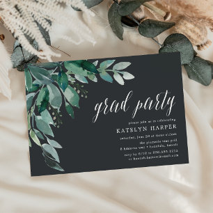 Abundant Foliage   Graduation Party Invitation
