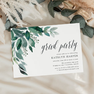 Abundant Foliage Graduation Party Invitation