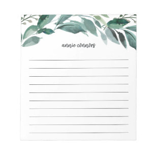 Abundant Foliage | Personalized Lined Notepad
