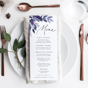 Abundant Foliage Violet Botanical Menu