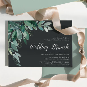 Abundant Foliage   Wedding Brunch Invitation