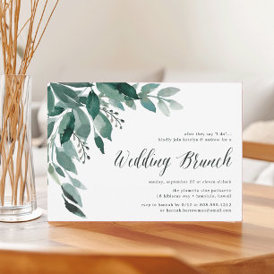 Abundant Foliage   Wedding Brunch Invitation