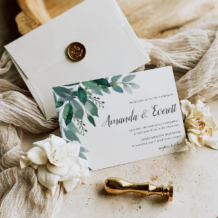 Abundant Foliage Wedding Invitation