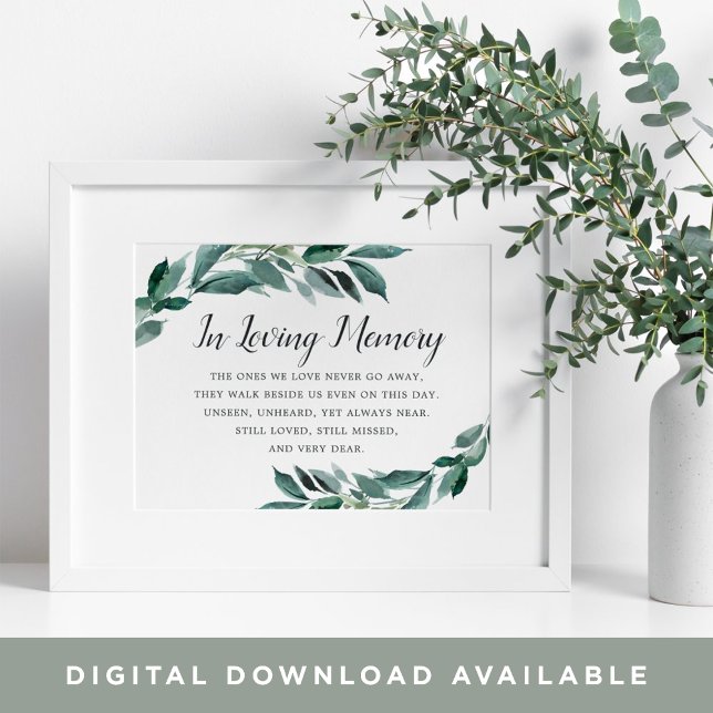 Abundant Foliage Wedding Memorial Sign (Creator Uploaded)