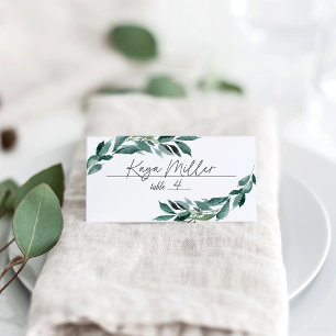 Abundant Foliage Wedding Place Card