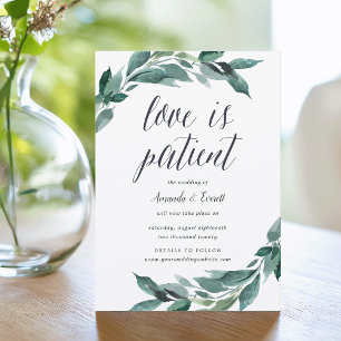 Abundant Foliage Wedding Postponement Announcement