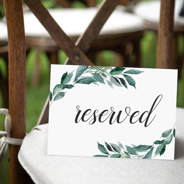 Abundant Foliage Wedding Reserved Seating Sign (Creator Uploaded)
