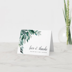 Abundant Foliage Wedding Thank You