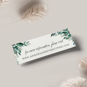 Abundant Foliage Wedding Website Cards Mini