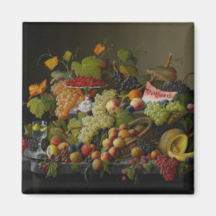 Abundant Fruit, 1858 (oil on canvas) Magnet