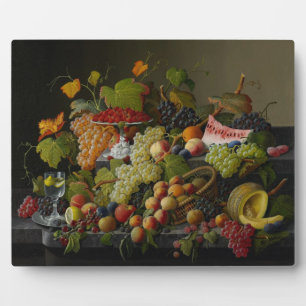Abundant Fruit, 1858 (oil on canvas) Plaque